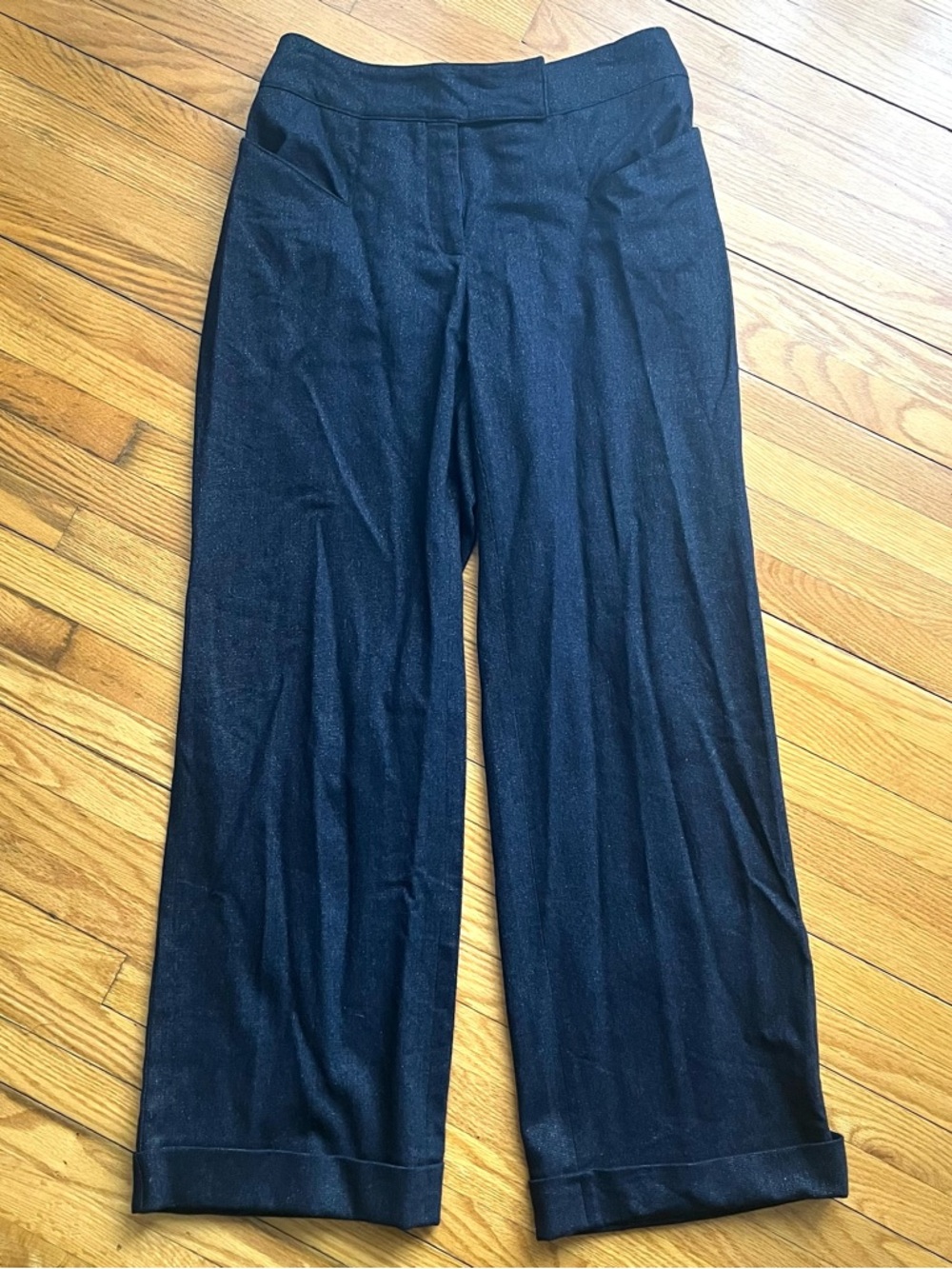 VERSACE Jeans Couture Interwoven Iridescent Glitter Wide Leg Pants / like Sz 2-4